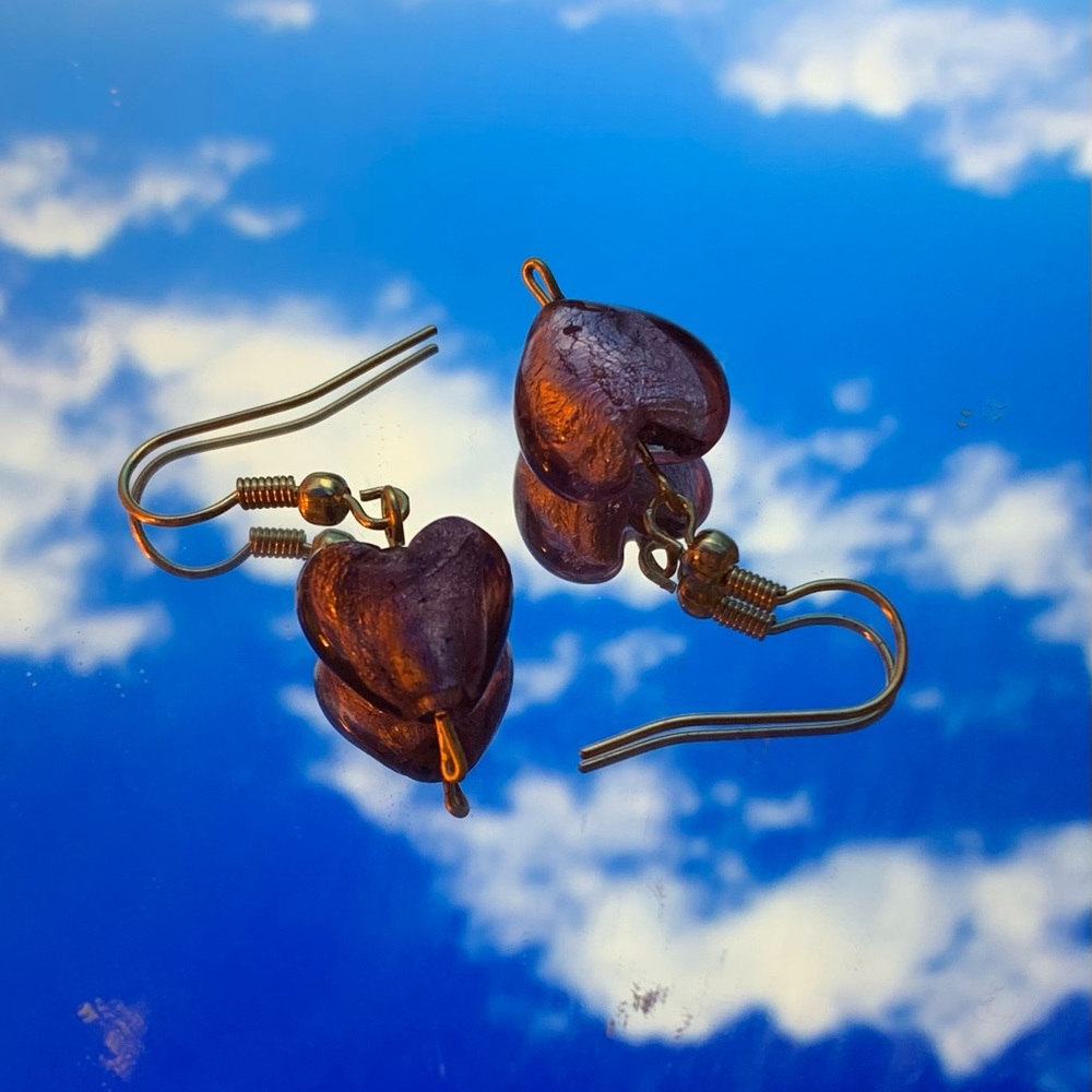 purple earrings